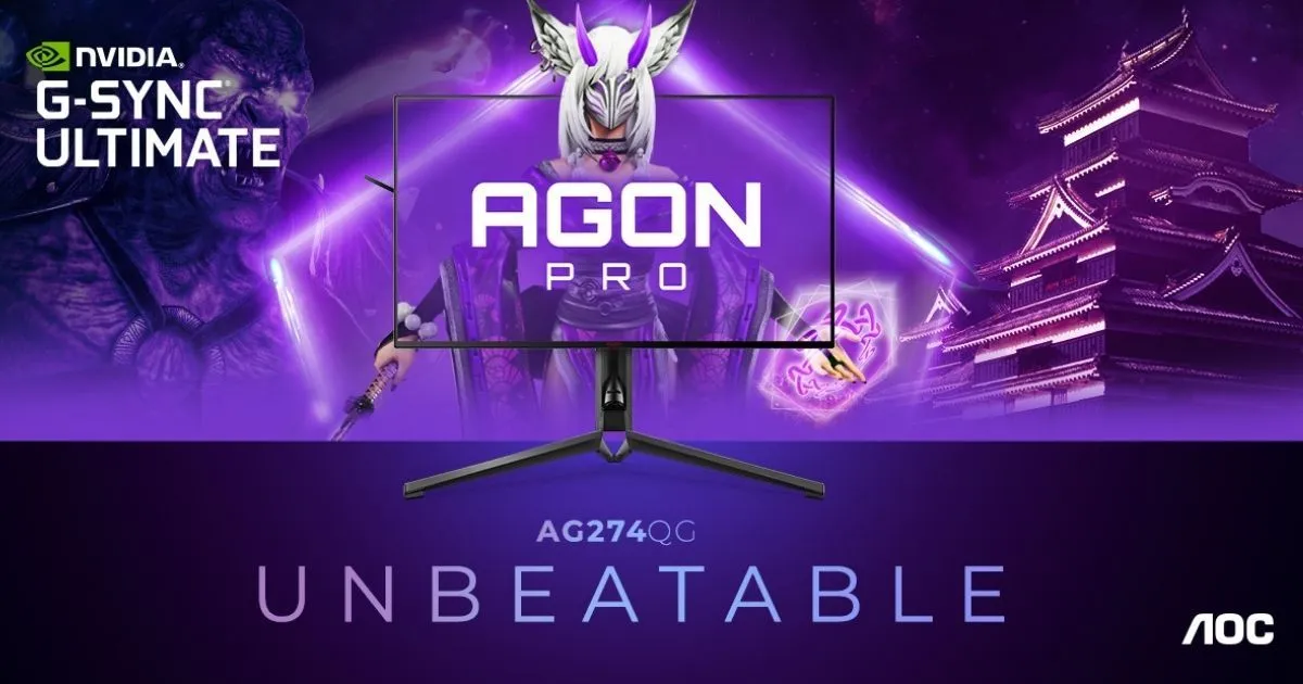 AOC представляет игровой монитор Agon Pro AG274QG с частотой обновления 240 Гц и Nvidia G-Sync Ultimate