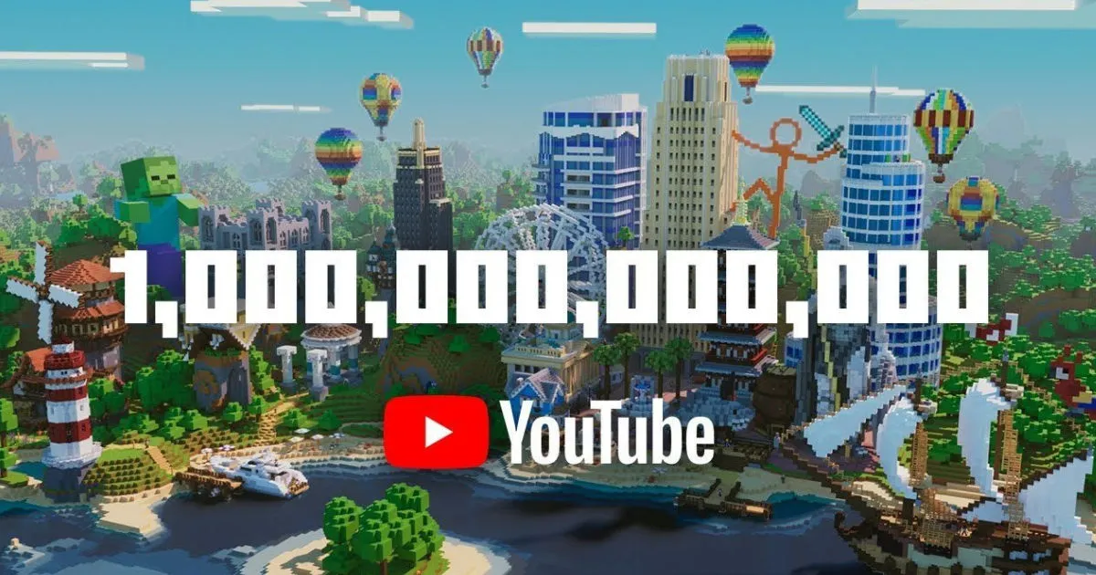 YouTube отмечает 1 триллион просмотров контента Minecraft на платформе
