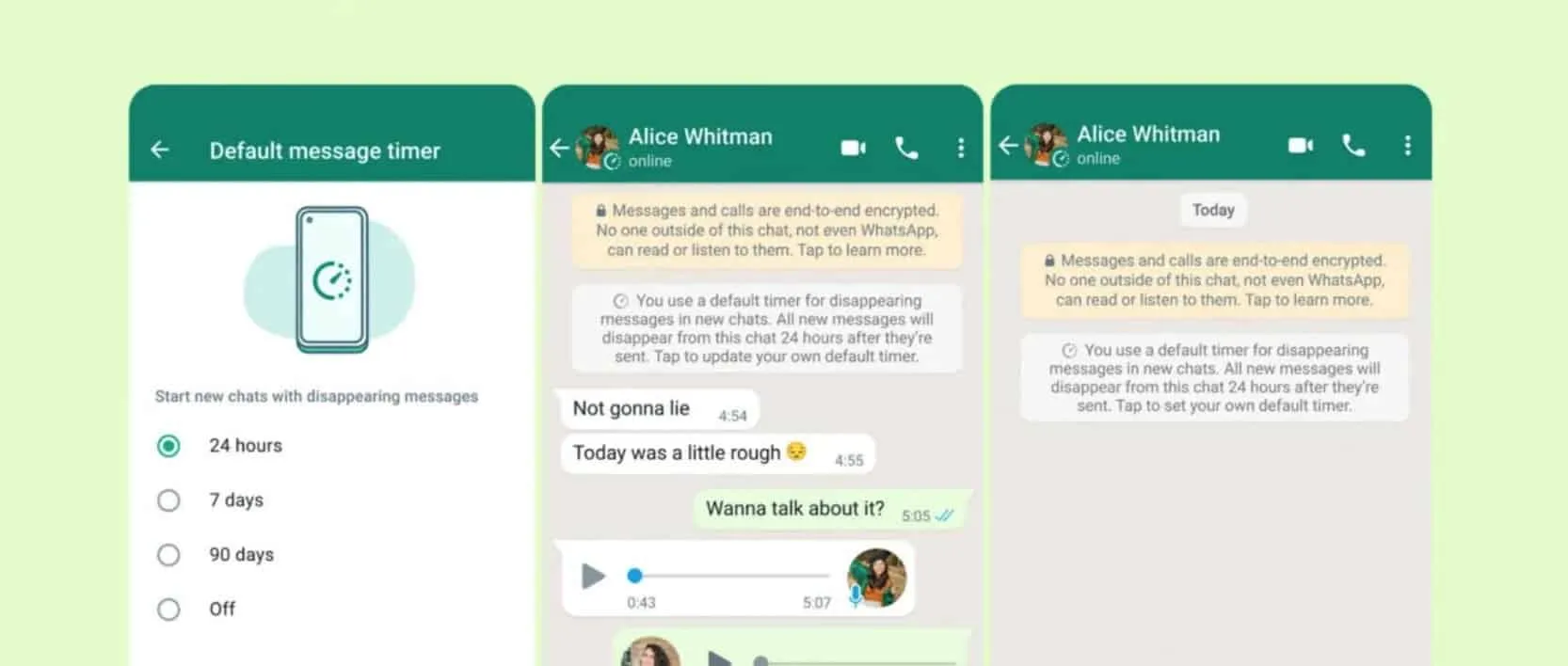 WhatsApp: эфемерные сообщения теперь можно выбирать по умолчанию