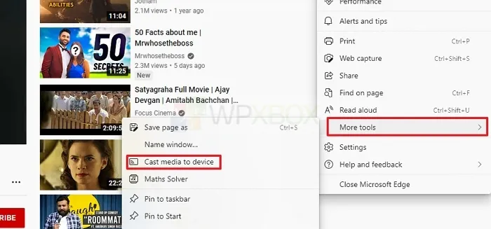Как транслировать видео с Microsoft Edge на устройства Xbox / Smart TV / DLNA / Miracast