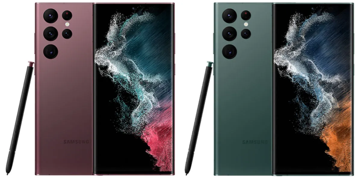 Утечка маркетинговых изображений Samsung Galaxy S22 Ultra подтверждает дизайн, основные характеристики: S Pen, 4-нм Exynos 2200 SoC