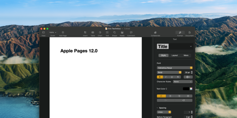 iWork 12.0 от Apple добавляет новые функции в Pages, Numbers и Keynote