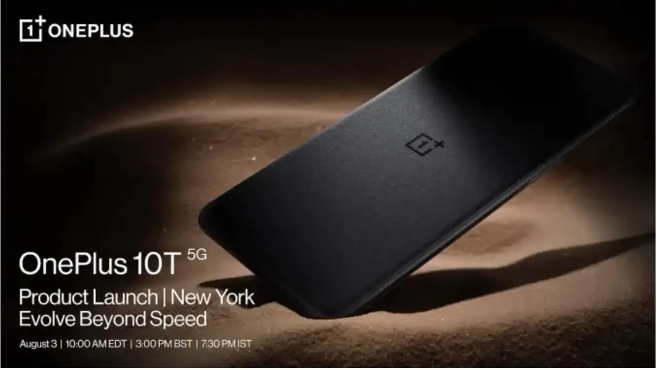 OnePlus 10T 5G будет представлен 3 августа.