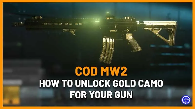 Как получить золотой камуфляж для оружия в Call Of Duty Modern Warfare 2
