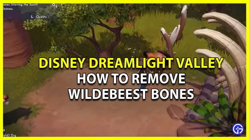 Disney Dreamlight Valley: как удалить кости гну