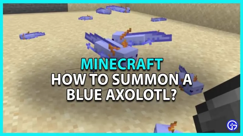 Minecraft: как вызвать синего аксолотля