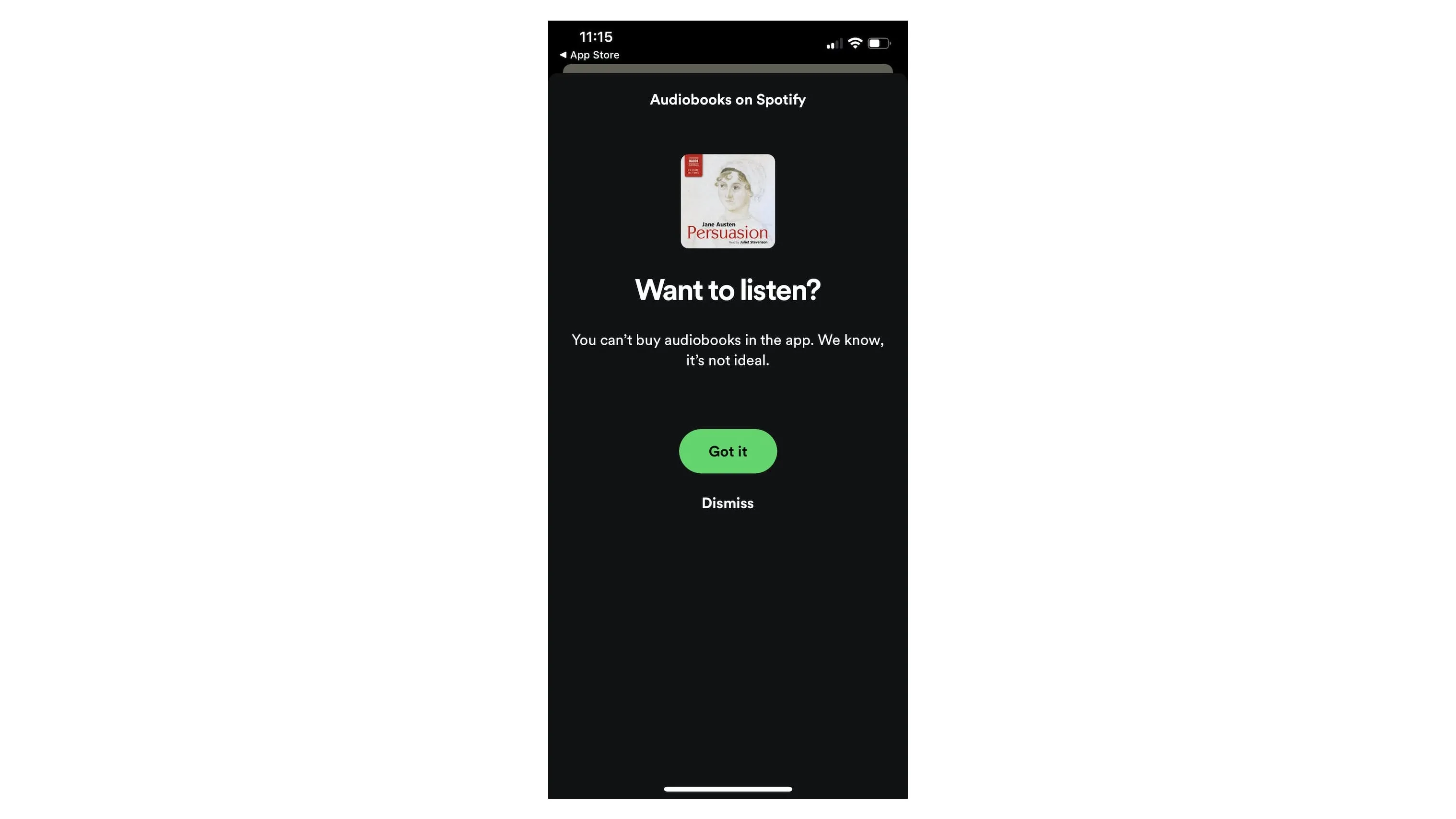 Почему вы больше не можете покупать аудиокниги в Spotify для iPhone