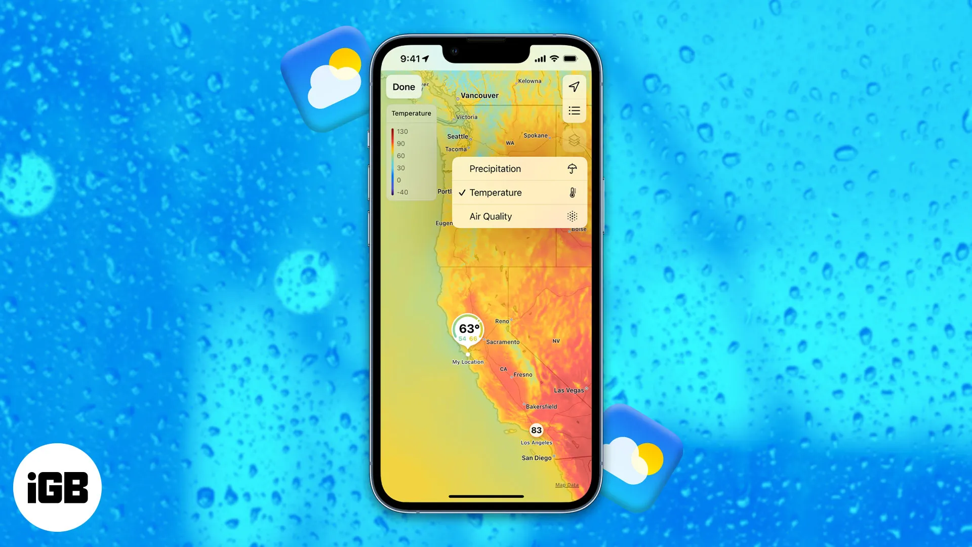 Как просматривать карты погоды на iPhone