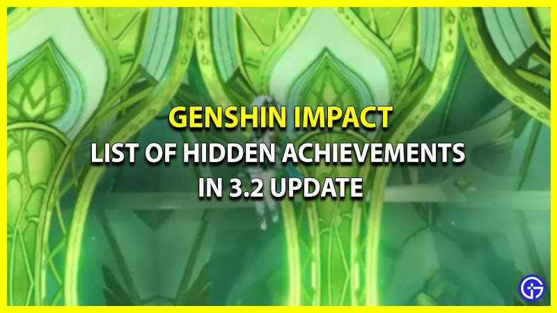Все скрытые достижения в Genshin Impact 3.2