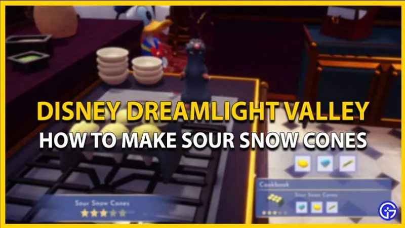 Как сделать кислые снежные конусы в Disney Dreamlight Valley