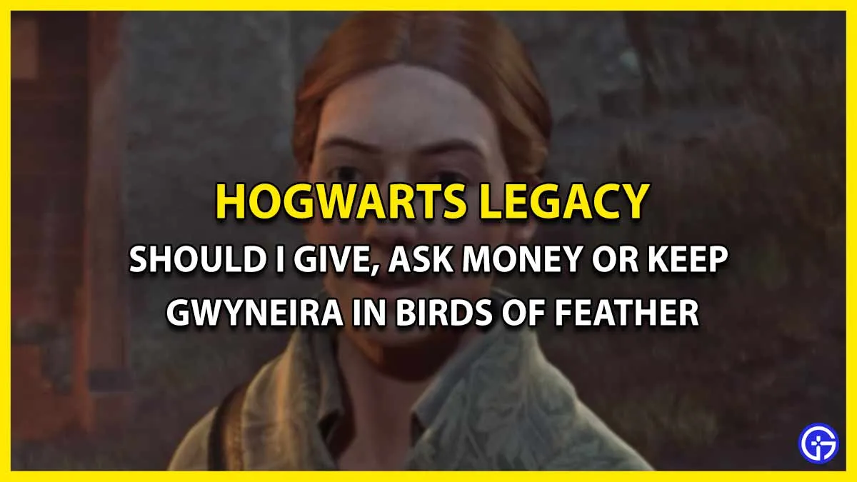 Квест Birds of Feather: дать, попросить денег или оставить Гвинеру в Hogwarts Legacy?