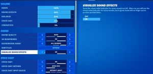 Как включить визуальные звуковые эффекты в Fortnite (ПК, PS5 и Xbox)