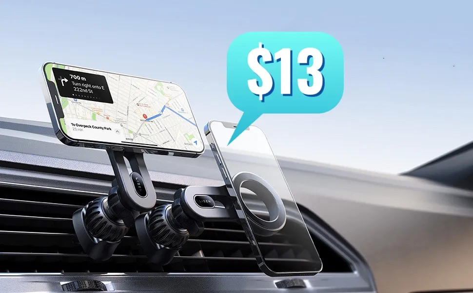 Right now, this well-liked magnetic iPhone vehicle mount costs only $13.
